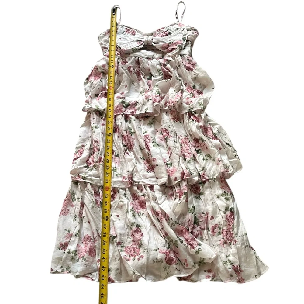 NWT By The River Charming Floral Midi Dress Bow Tiered Cottagecore Easter Deess - Picture 12 of 12